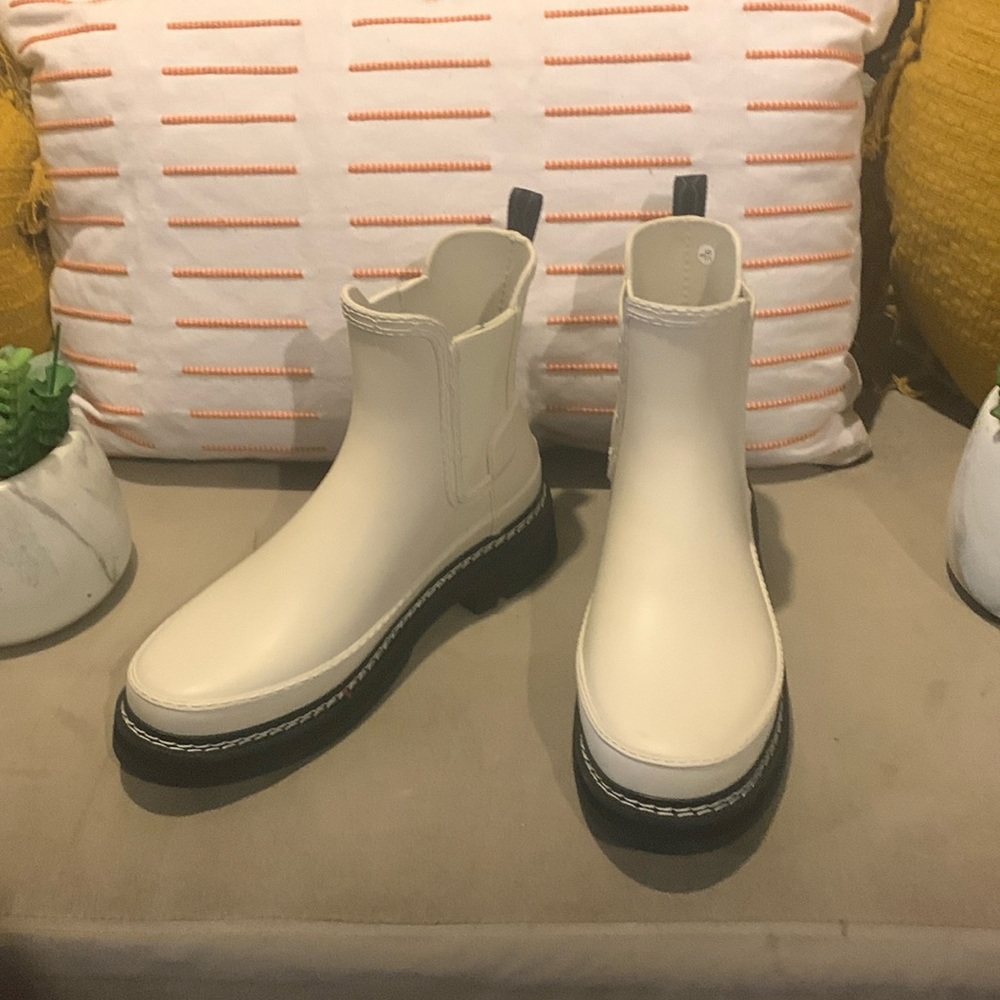 Hunter Cream Winter & Rain Boots